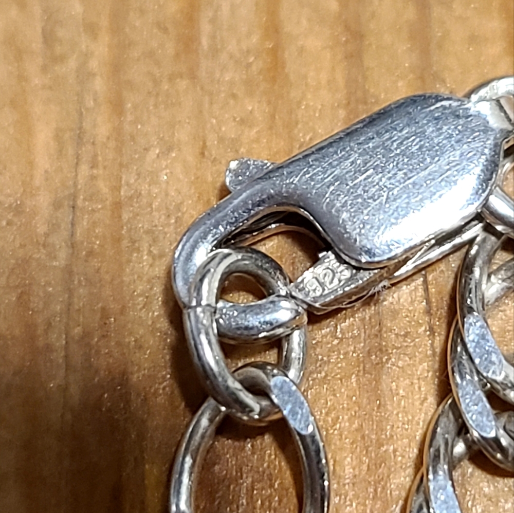 Solid Sterling Silver Chain Necklace - image 8